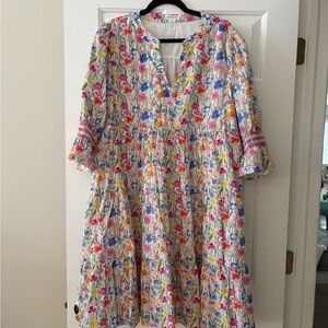 Chic Soul Floral Mini Dress - Multicolor